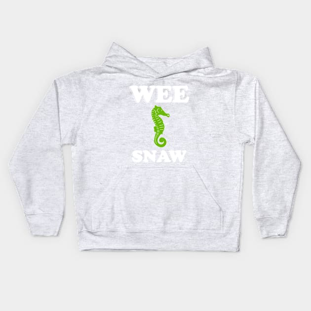 We Snaw Hippocampus Kids Hoodie by Sunset beach lover